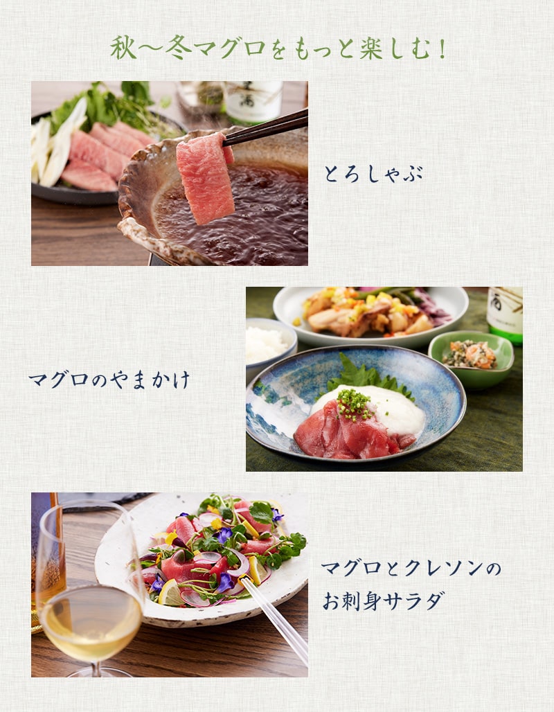 秋冬マグロを、もっと楽しむ！